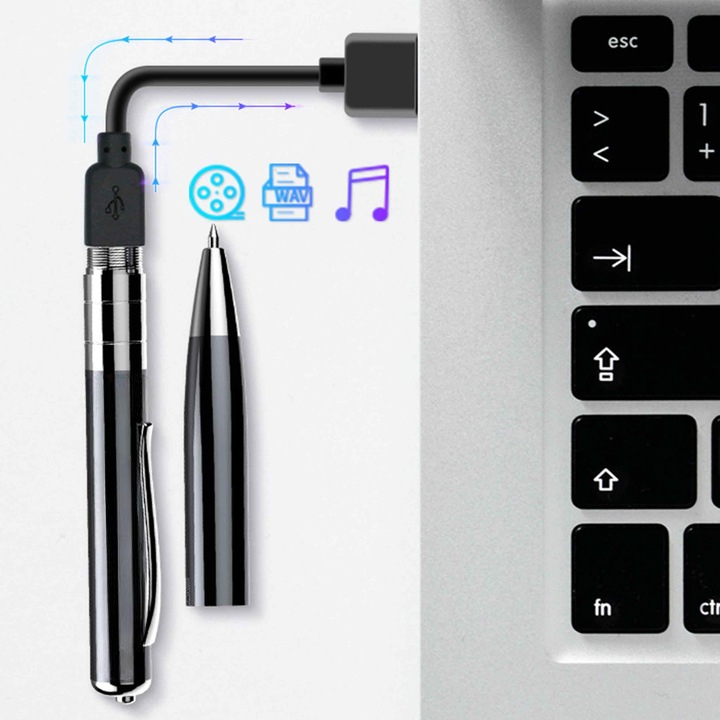 Pix cu reportofon spion NewEvo cu 32 GB memorie și activare vocală [3]