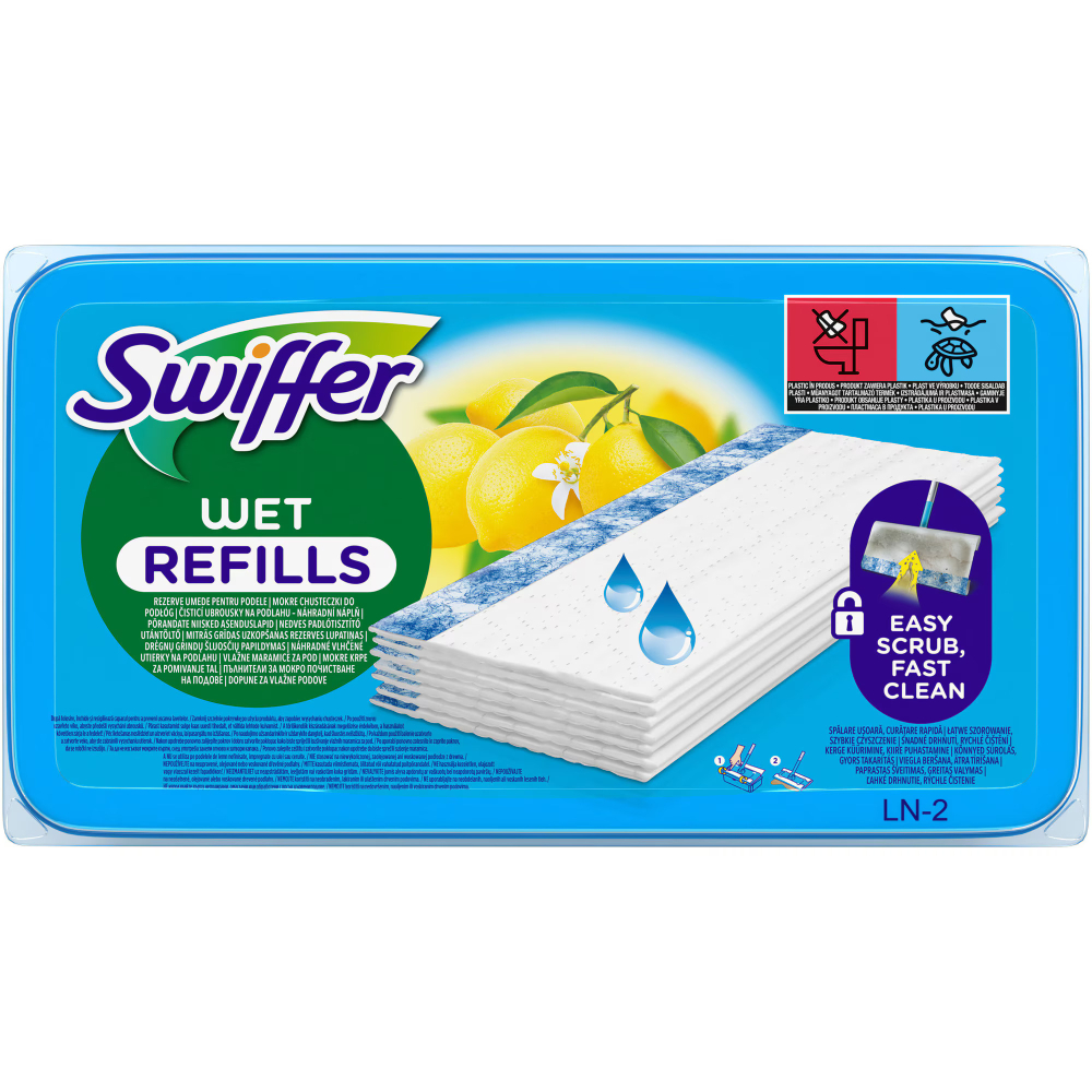 Rezerve lavete umede pentru pardoseala Swiffer Sweeper Lemon, 40 buc [2]