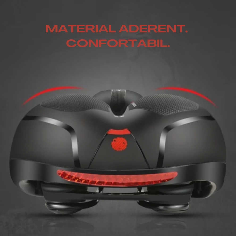 Sa Bicicleta NewEvo, Premium cu Gel si Arcuri, Ultra Amortizare Socuri, Anti-Alunecare, Impermeabila, Design Ventilat, Banda Reflectorizanta, Compatibilitate Universala 25x20.5x9.5cm [2]