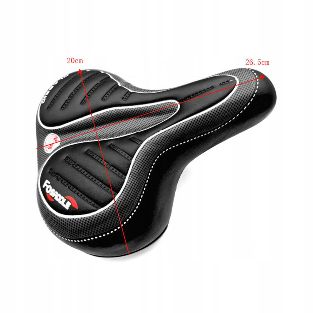 Sa bicicleta NewEvo, Premium cu Spuma si Arcuri, Amortizare socuri, Piele ecologica, Ventilata, Impermeabila, Compatibilitate Universala, 25cm X 20cm X 6cm, Negru [2]