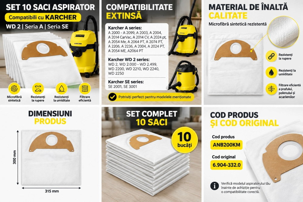 [https://www.beststoreonline.ro/set-10-saci-aspirator-newevo-compatibili-cu-karcher-wd-2-wd-2200-wd-2210-wd-2240-wd-2250-seria-a-si-se-microfibra-sintetica-rezistenti-la-rupere-si-umiditate-filtrare-eficienta-315-x-300-mm.html](https://www.beststoreonline.ro/set-10-saci-aspirator-newevo-compatibili-cu-karcher-wd-2-wd-2200-wd-2210-wd-2240-wd-2250-seria-a-si-se-microfibra-sintetica-rezistenti-la-rupere-si-umiditate-filtrare-eficienta-315-x-300-mm.html) [2]