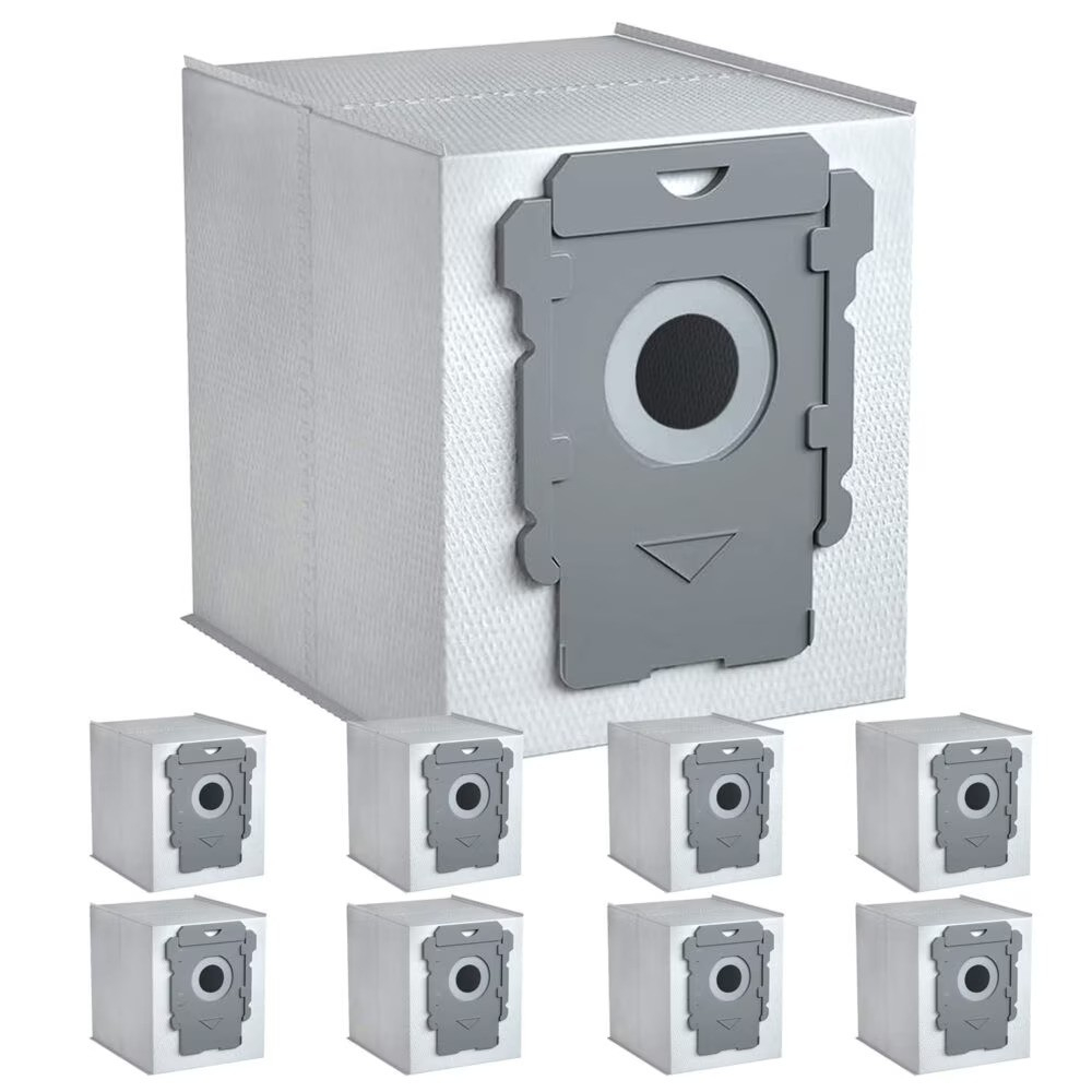 Set 10 Saci de Aspirator NewEvo Compatibili cu iRobot E, I, J si i3+, i4+, i5+, i6+, i7+, i8+, j7+, s9+, Calitate Premium, Material Durabil, Alb Gri [1]
