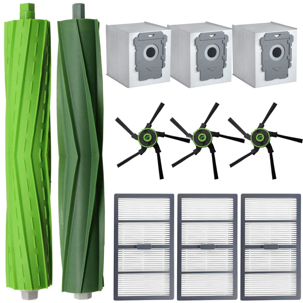 Set 11 accesorii NewEvo compatibile cu iRobot Roomba S9, S9+, 2 perii tambur, 3 perii laterale, 3 filtre Hepa, 3 saci aspirator [6]