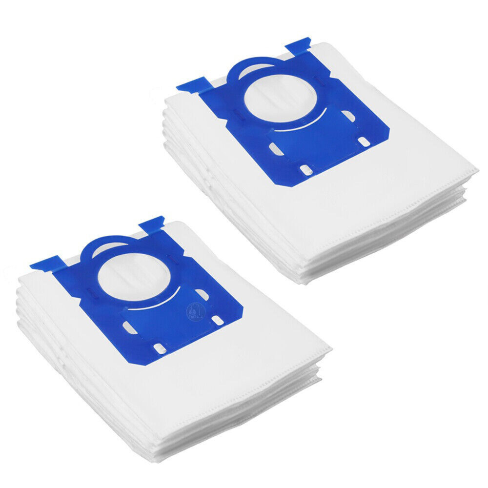 Set 12 Saci pentru aspirator, S-BAG, Compatibili cu Philips, Electrolux, AEG, Microfibra, Filtru Admisie, NewEvo®, Alb/Albastru [1]