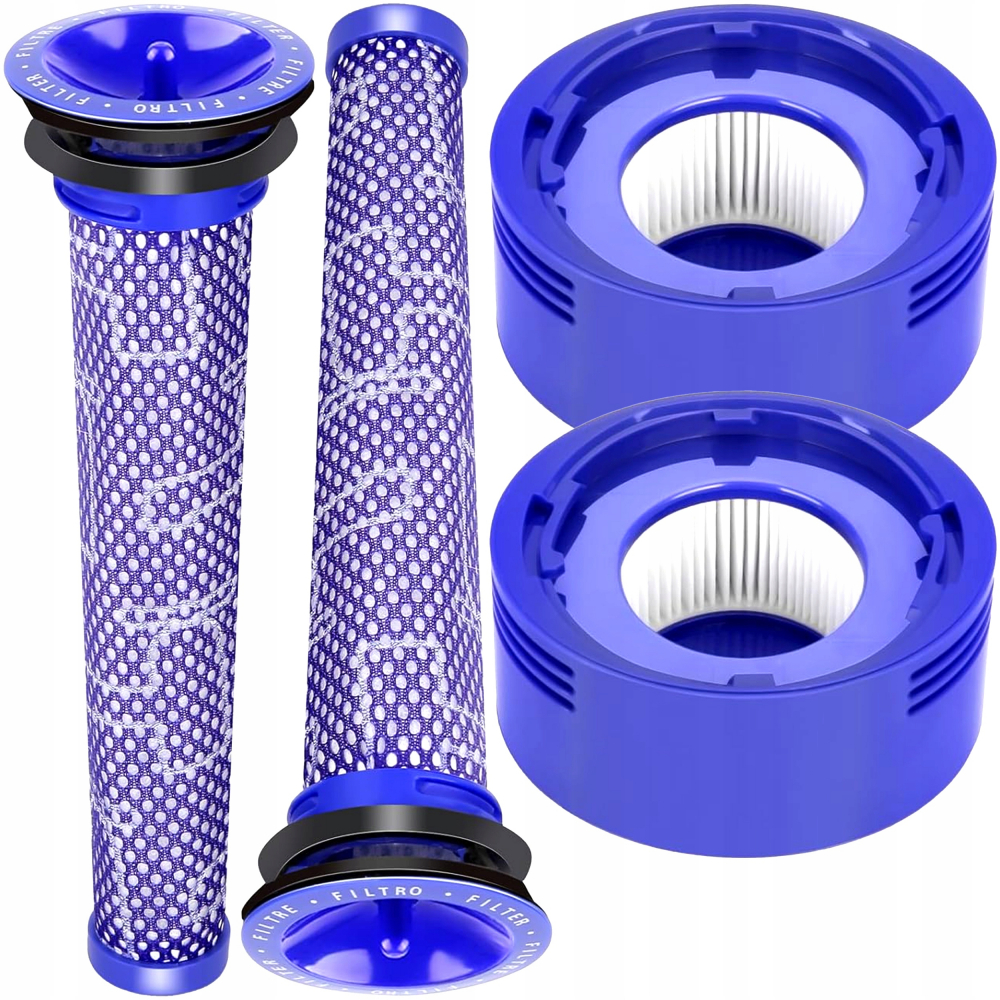 Set 4 filtre NewEvo® compatibile cu aspiratoare Dyson V7 V8 V8+, 2 Prefiltre, 2 Filtre Hepa, Lavabil, Violet [1]