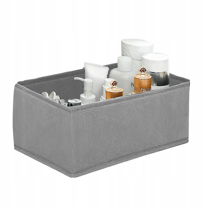 Set 6 Cutii Organizare pentru Dulapuri si Sertare, NewEvo, Stofa, Gri [8]