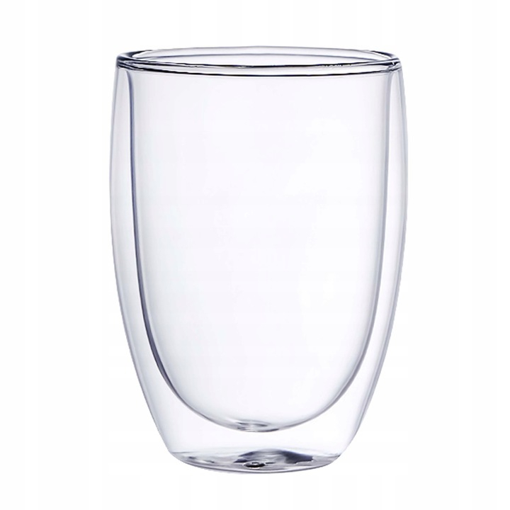 Set 6 pahare cu pereti dubli NewEvo®, termorezistente, pentru cafea, ceai, cafe latte, cappuccino, cu fund dublu, 350 ml, transparente [7]