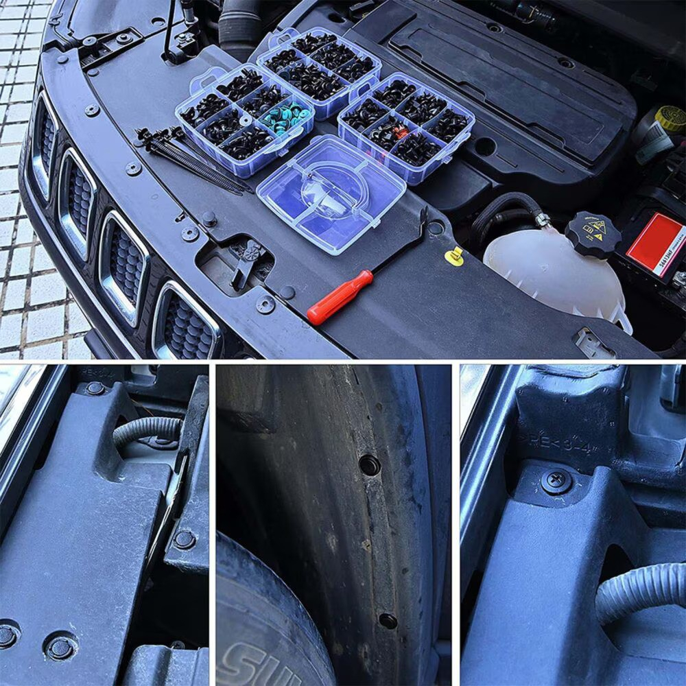 Set 663 clipsuri si scule demontat NewEvo, pentru interior auto, radio, fete de usa, panou de bord, plastic, universal [9]