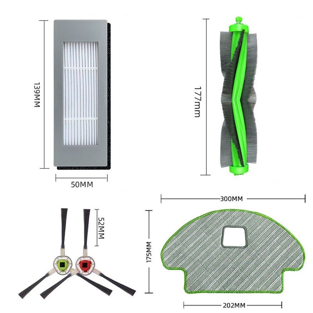 Set 7 accesorii NewEvo compatibile cu iRobot Roomba Combo R113840, 1 perie tambur, 2 perii laterale, 2 filtre Hepa, 2 mop din microfibra [2]