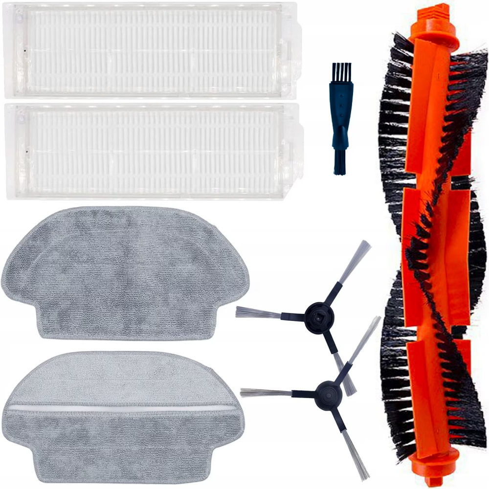Set 8 accesorii compatibile cu Xiaomi Mi Robot Vacuum Mop Pro, Xiaomi Mijia STYJ02YM, Viomi V2, Viomi V3, Viomi V2 Pro, Viomi V3 Pro, Viomi V-RVCLM21B, Viomi SE, perie tambur, 2 perii laterale, 2 filt [1]