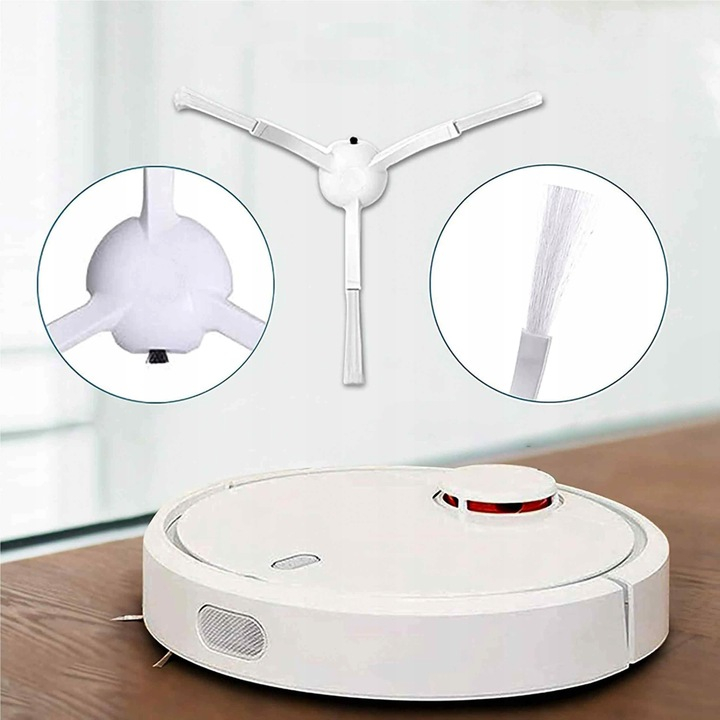 Set 9 accesorii NewEvo compatibile cu Xiaomi Roborock S10+, X10, X10+, X20+, Dream F9, 1C, 2C, 1T, 1 perie tambur, 4 perii laterale, 2 filtre Hepa, 2 mop de microfibra [6]