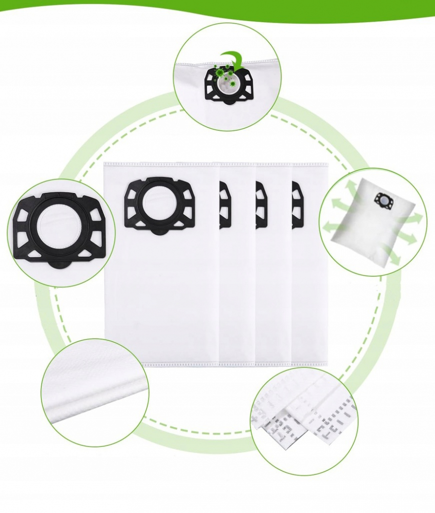 Set filtru Hepa si 10 saci textili premium, NewEvo® , pentru aspiratoare Karcher seria, WD4 WD5 WD6 KWD6 SE5 SE 5.100 SE 6.100 [7]