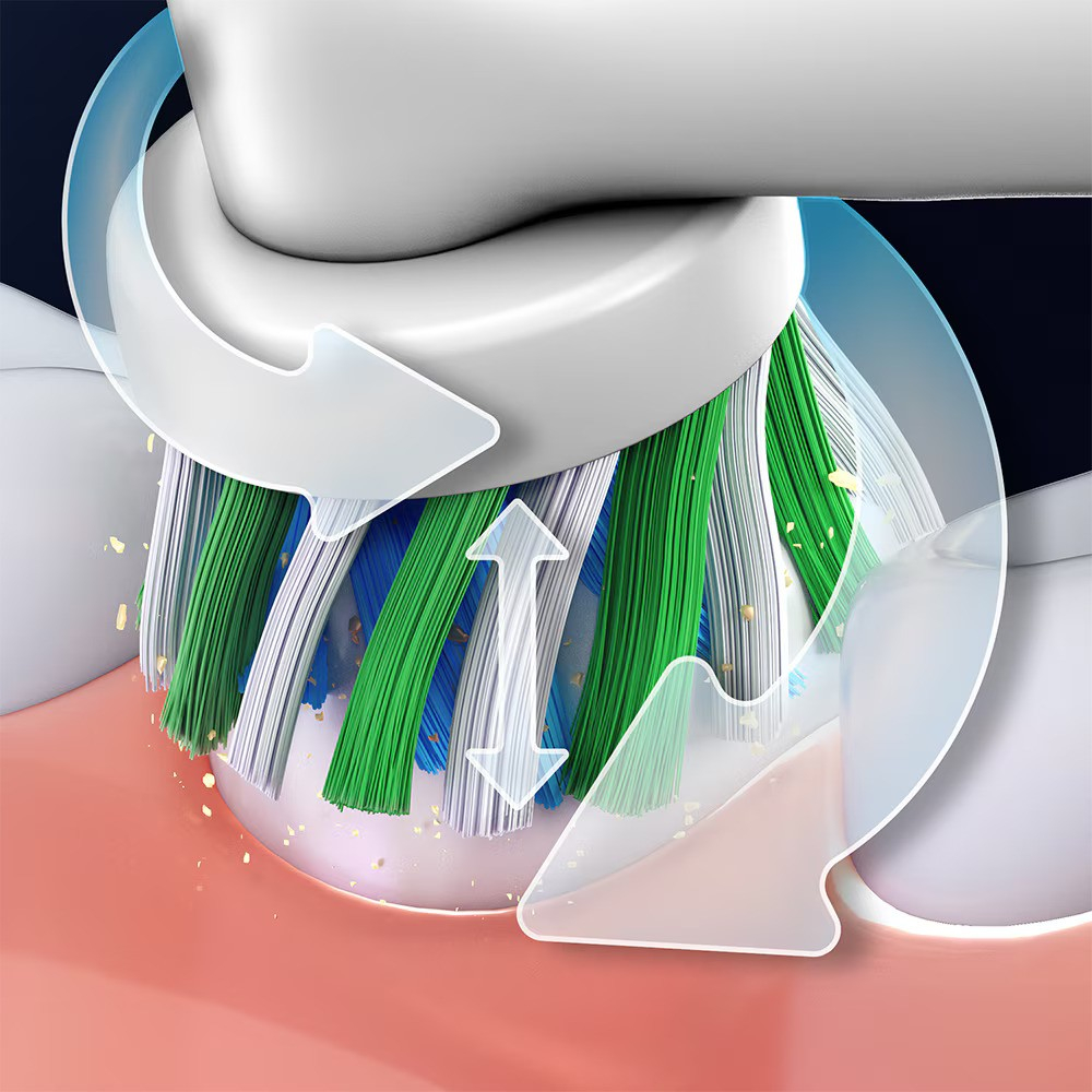 Set irigator bucal Oral-B Oral Health Center + Periuta de dinti electrica Pro Series 1, 5 program de presiune, 1 duza Oxyjet, 1 duza cu jet de apa, Curatare 3D, 2 capete, Alb [5]
