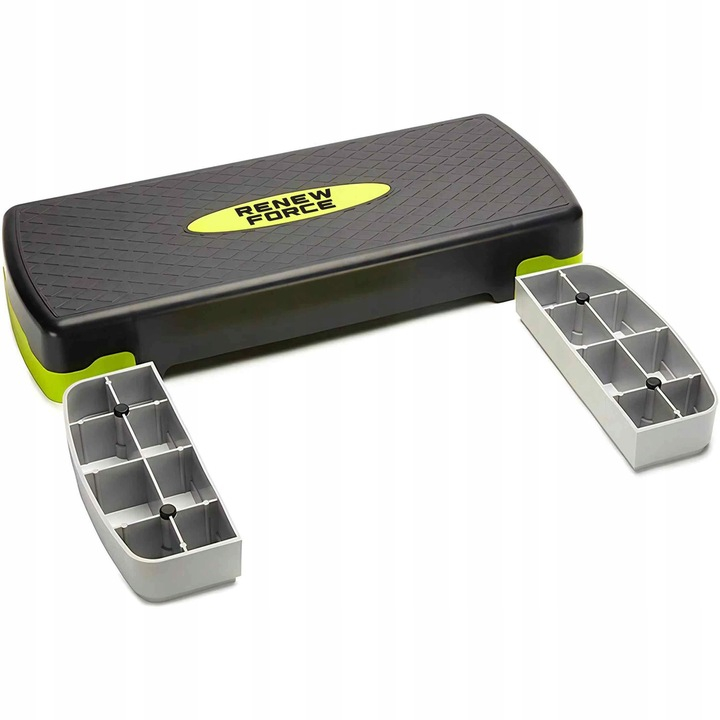 Stepper ajustabil Renew Force, pentru fitness, aerobic si cardio, 3 niveluri de inaltime, 66x28 cm [7]