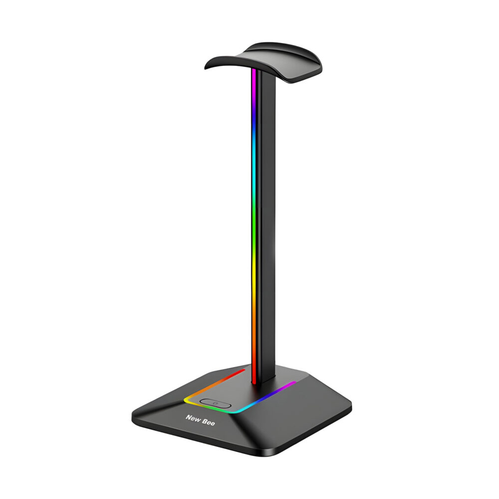 Suport Casti Gaming, Iluminare RGB, Antiderapant, USB, Moduri de Lumina Multiple, Negru [2]
