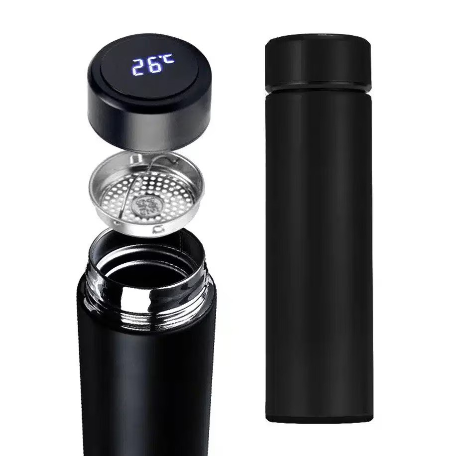 Termos smart cu Ecran LED pentru cafea/ ceai, sita infuzor, indicator temperatura, otel inoxidabil, 500ml [7]