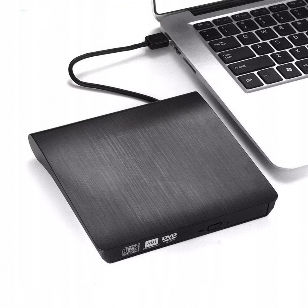 Unitate optica CD DVD externa, Plug and Play, 8X / 24X, USB 3.0, CD / VCD / DVD Burner Writer, Compatibil cu Windows/ Linux/ Mac OS, Negru [4]