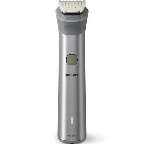 Aparat de tuns barba si parul 12 in 1 PHILIPS Multigroom All in One MG5940/15, tehnologie BeardSense, lame din otel cu auto-ascutire, 11 setari de lungime, rezistent la apa, husa, Negru / Argintiu [2]