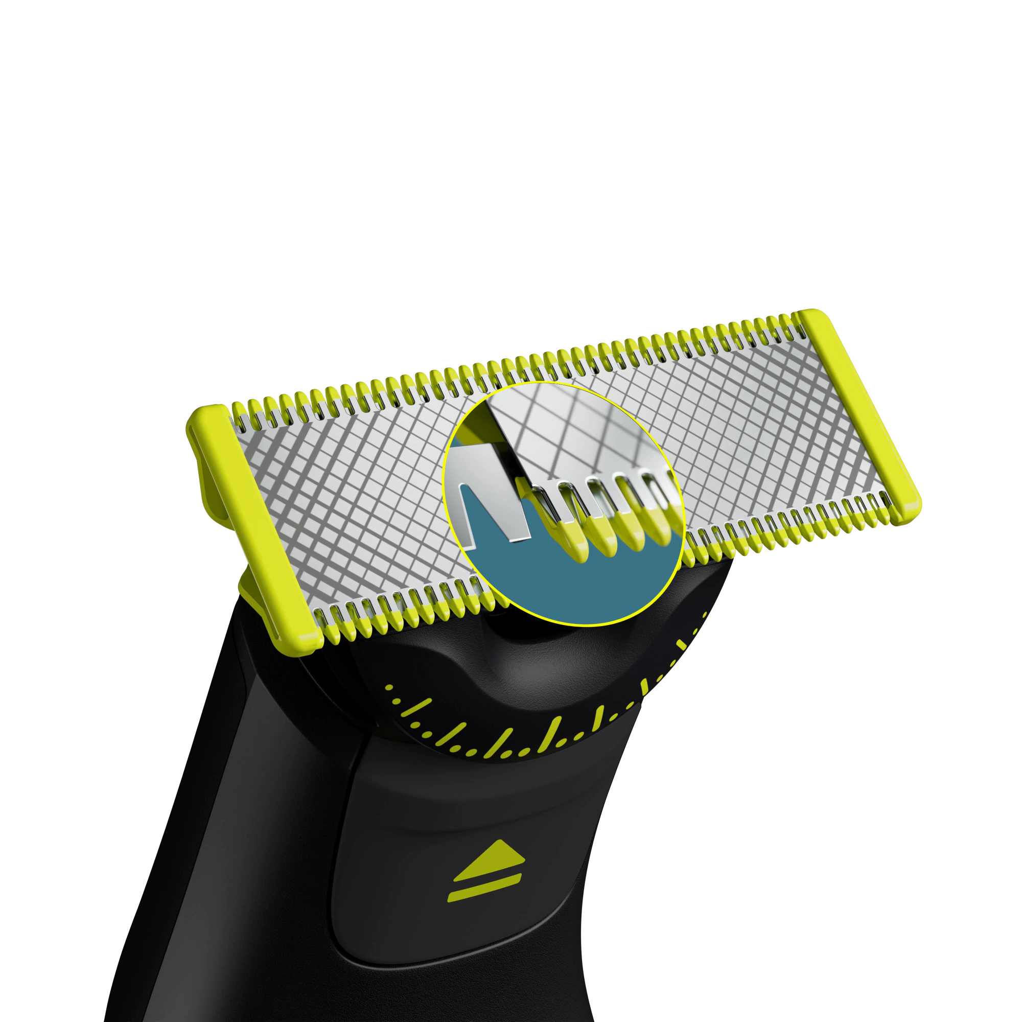Aparat hibrid de barbierit, tuns barba si parul corporal Philips OneBlade Pro QP6551/17, pieptene 14 lungimi, lama inovatoare 360 cu 2 taisuri, afisaj digital LED, pieptene corp, reincarcabil,autonomi [5]