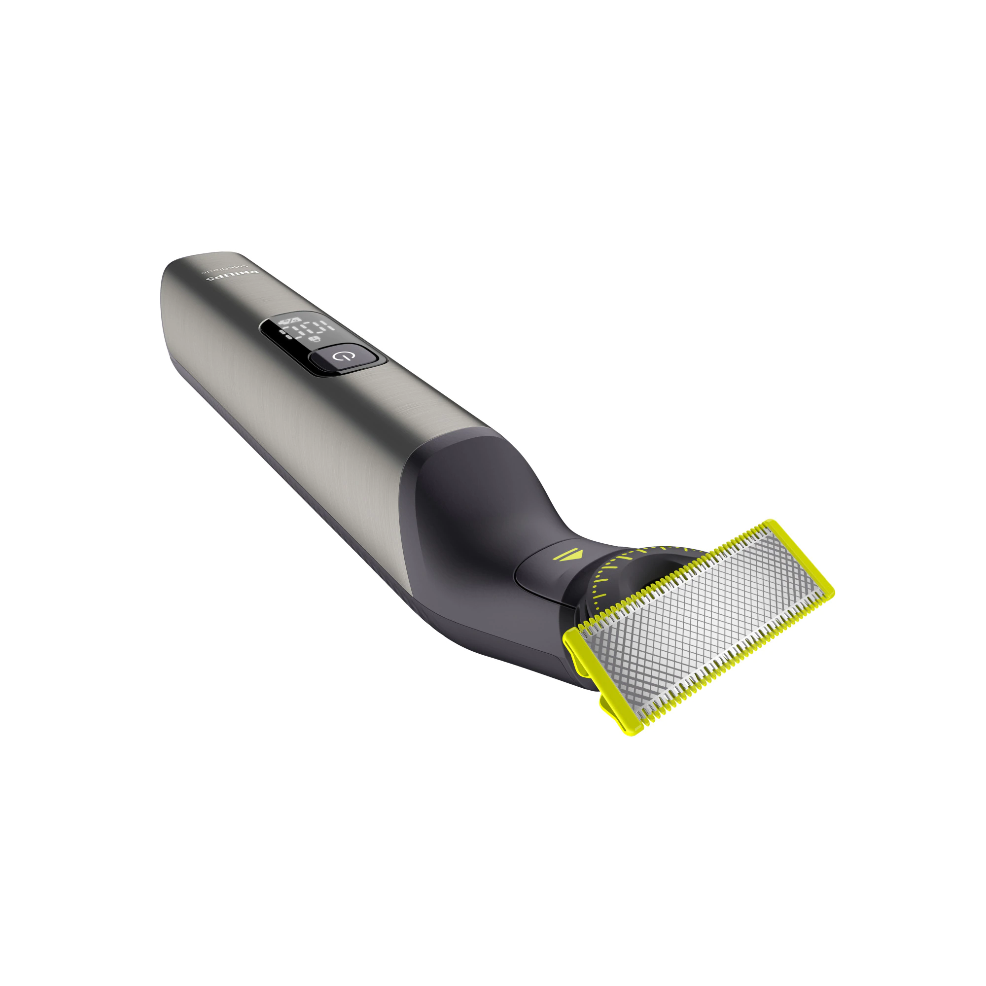 Aparat hibrid de barbierit, tuns barba si parul corporal Philips OneBlade Pro QP6551/17, pieptene 14 lungimi, lama inovatoare 360 cu 2 taisuri, afisaj digital LED, pieptene corp, reincarcabil,autonomi [4]