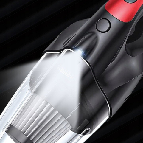 Aspirator de Mana Portabil cu Acumulator NewEvo, pentru Uz Casnic sau Auto, Functie de Aspirare Umeda si Uscata, Aspiratie 6000 Pa, Incarcare USB, Putere 100W, 3 Accesorii Ideale pentru Spatii Inguste, Negru Rosu [4]