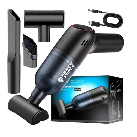 Aspiratoare Auto - Aspirator de Mana Portabil cu Acumulator NewEvo, pentru Uz Casnic sau Auto, Putere 120W, Aspiratie 8000Pa, Baterie 2000 mAh, Autonomie 30 minute, Accesorii Versatile pentru Curatare Rapida si Eficient