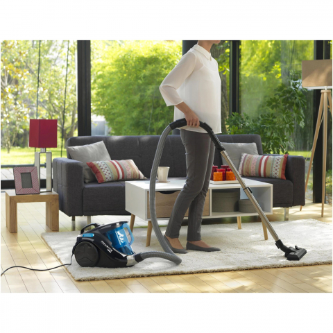 Aspirator fara sac Rowenta Compact Power Cyclonic RO3731EA, 750 W, recipient praf 1.5l, motor EffiTech, filtru de inalta eficienta, sistem CleanExpress, raza de operare 8.8m, negru/albastru [14]