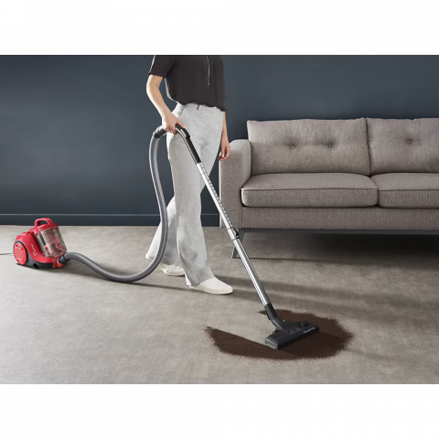 Aspirator fara sac Rowenta Swift Power Cyclonic RO2913EA, 750W, 3 niveluri de filtrare, acoperire 7.5m, motor Effitech, rosu [7]