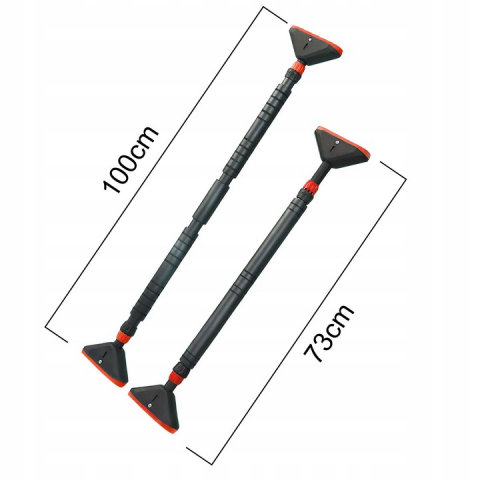 Bara de tractiune NewEvo, Montata pe perete, Greutate maxima 180 kg, Piese de capat antiderapante, capacitate mare de incarcare, exercitii pentru brate, piept si spate, Lungime reglabila 66-100 cm, Ro [7]