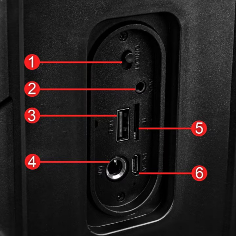 Boxa portabila NewEvo bluetooth, Putere 800/20 W, Intrare mini-jack 3.5 mm, Format audio MP 3, Autonomie 6 ore, Raza de actiune 10 m, Functie radio si GRP, Alimentare prin USB 5V, Dimensiuni 15 x 16 x [8]