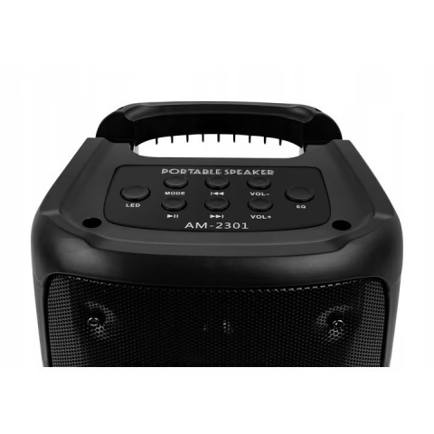 Boxa portabila NewEvo bluetooth, Putere 800/20 W, Intrare mini-jack 3.5 mm, Format audio MP 3, Autonomie 6 ore, Raza de actiune 10 m, Functie radio si GRP, Alimentare prin USB 5V, Dimensiuni 15 x 16 x [7]