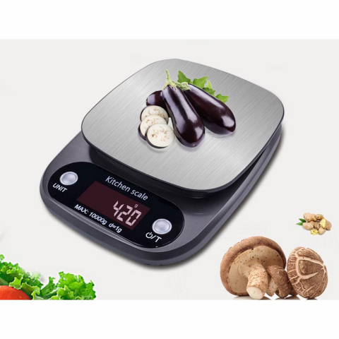 Cantar de Bucatarie Electronic PROtone, Precizie 1g, Capacitate Maxima 5kg, Ecran LCD, Functii Tare si Resetare Automata, Unitati de Masura Multiple, Alimentat cu Baterii AAA, Dimensiuni Compacte 21x1 [4]