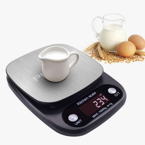 Cantar de Bucatarie Electronic PROtone, Precizie 1g, Capacitate Maxima 5kg, Ecran LCD, Functii Tare si Resetare Automata, Unitati de Masura Multiple, Alimentat cu Baterii AAA, Dimensiuni Compacte 21x1 [5]