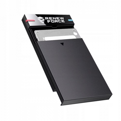 Carcasa Rack pentru Hard-Disk Extern 2.5 inch, Renew Force, USB 3.2, SATA, Design Tool-free, Neagra [0]