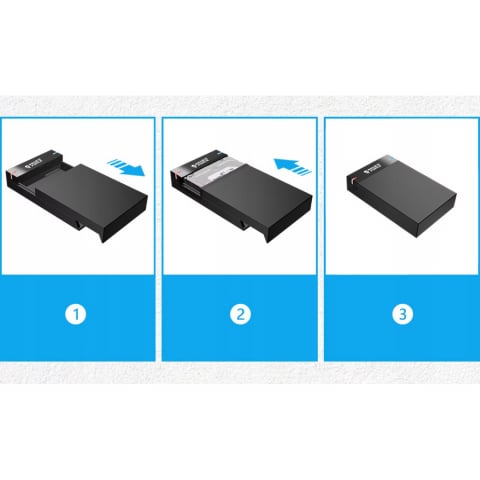 Carcasa Rack pentru Hard-Disk Extern 2.5 si 3.5 inch, Renew Force, USB 3.0, SATA, Design Tool-free, Neagra [5]