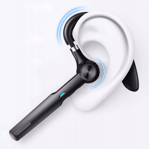 Casca Bluetooth Wireless NewEvo, Bluetooth 5.1, HandsFree, Compatibilitate Universala Samsung, iPhone, Huawei, Control tactil, Cutie de incarcare 400 mAh, Baterie incorporata 120 mAh, Conectare la doua dispozitive simultan, Negru  [1]