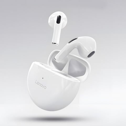 Casti in Ear Wireless, Lenovo , Bluetooth 5.0, Noise Cancelling, Control Tactil, Ergo Fit, Rezistente la apa IPX 4, Alb [8]