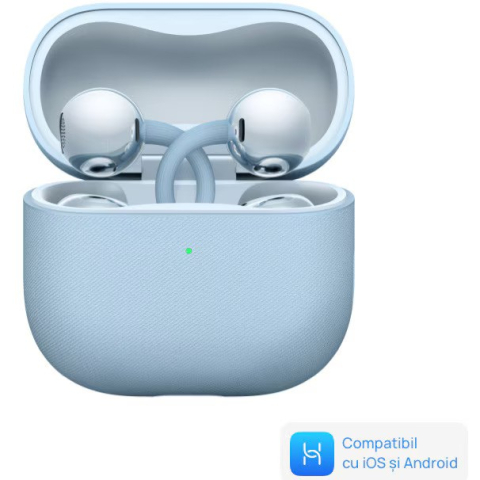 Casti Open-Ear Huawei FreeClip 2, True Wireless, Bluetooth, IP57, Autonomie 38 ore, Blue + 1 Year Loss Care [1]
