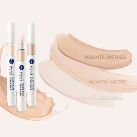 Corector hidratant pentru zona ochilor, Nivea Cellular 3in1 Eye Concealer, nuanta medie, 4 ml [6]