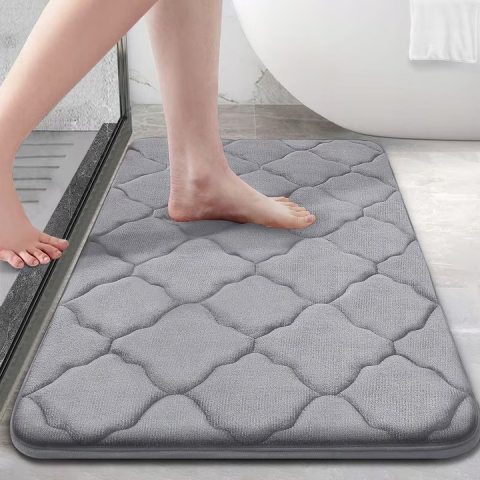 Covor baie universal, absorbant, antiderapant, memory foam, 40x50 cm, Gri [3]