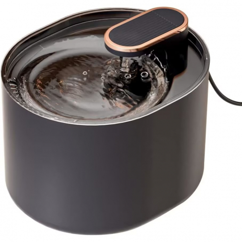 Dispenser apa NewEvo pentru caini si pisici de tip fantana, silentioasa, cu sistem de filtrare cu carbune activ si recirculare, hidratare neintrerupta a animalelor de companie, USB, 3L, Albastru [0]