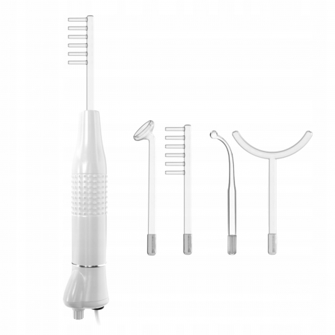 Electroderm, NewEvo®, Darsonval, Tratament cu Frecventa Inalta pentru Acnee, Riduri, Controlul Petelor, Cearcane, Ten, Par Seboreic, Stimulator Scalp, Infrumusetare, Biostimulare Faciala, Lifting, Alb [1]