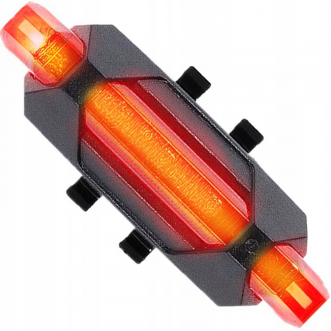 Far bicicleta cu incarcare solara & USB Renew Force, Lampa spate cadou, Claxon, 3 Moduri de iluminare, 1200 lumeni, Indicator incarcare baterie, Negru Rosu [10]