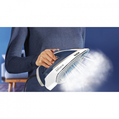 Fier de calcat Tefal Ultragliss Plus FV6812E0, 2800W, jet de abur 260 g/min, abur variabil 0-50 g/min, alb/albastru [5]