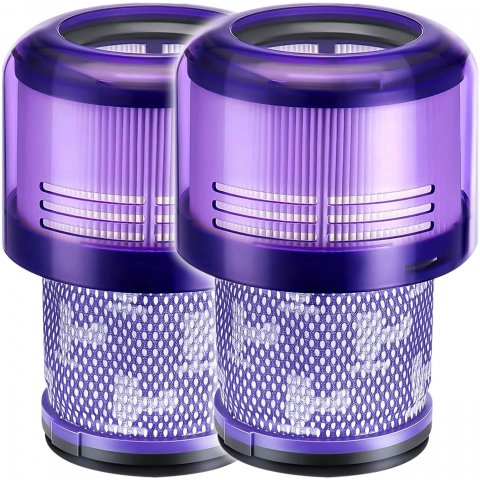 Dyson - Filtru de aspirator NewEvo® pentru Dyson, 2 bucati, compatibil cu aspiratorul Dyson V11 V15 SV14, Lavabil, Violet