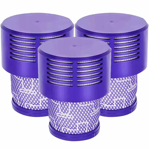 Dyson - Filtru de aspirator NewEvo® pentru Dyson, 3 bucati, compatibil cu aspiratorul Dyson V10 V11 V15 SV12, Lavabil, Violet