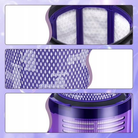 Filtru de aspirator NewEvo® pentru Dyson, 3 bucati, compatibil cu aspiratorul Dyson V11 V15 SV14, Lavabil, Violet [1]