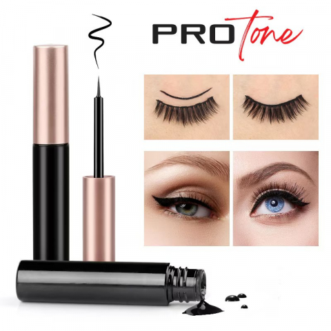 Gene Magnetice, Set 7 Perechi Gene False PROtone, 1 Aplicator, 2 Eyeliner Magnetic Negru, Aspect Natural, Reutilizabile, Negru [6]