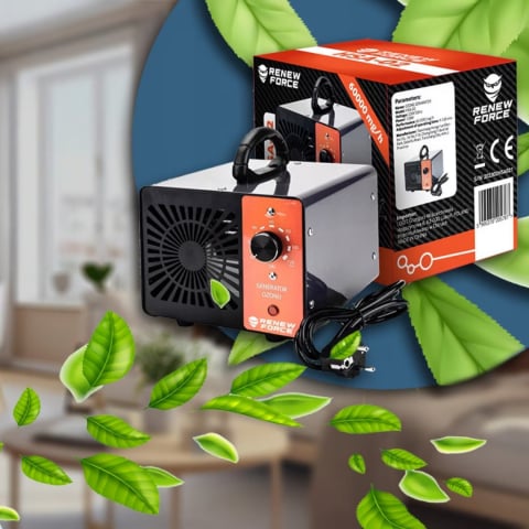Generator de Ozon Profesional Renew Force - Dezinfectare Avansata. Inlatura mirosul neplacut din Casa, Birou si Masina, lasand un aer proaspat ca dupa ploaie. Timer de 120 min, putere 60g/Ora, 120W [4]