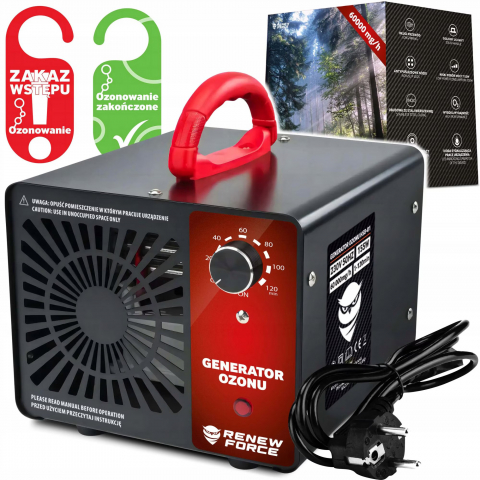 Generatoare Ozon - Generator Ozon Renew Force, 60 000 mg/h, timer 120min, 155W, Rosu